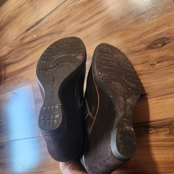 Hush Puppy Leather Wedge Booties Size 8 - Picture 5 of 5